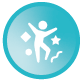 Person and fire icon
