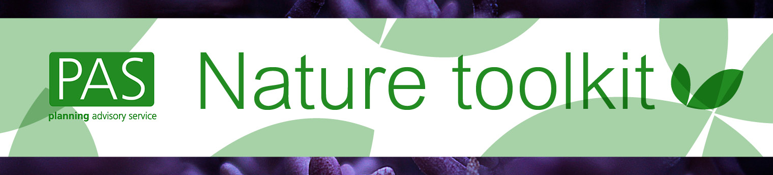 nature toolkit artwork banner showing green leaves and the PAS logo