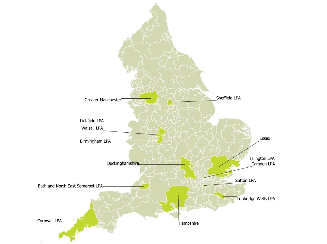 Map of Case Study Locations 
