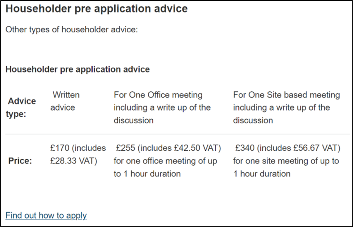 Dorset pre app schedule 1