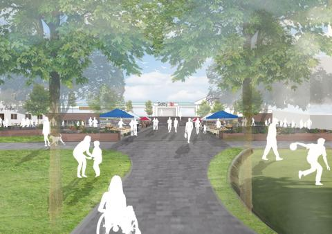 An artist's impression of the regeneration of Selby town centre