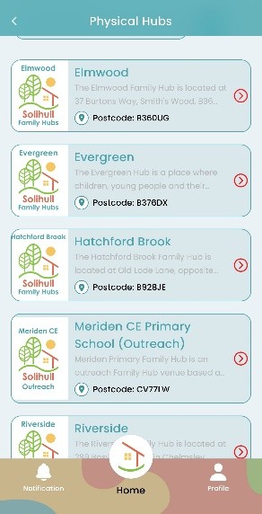 Solihull Family Hub App 2