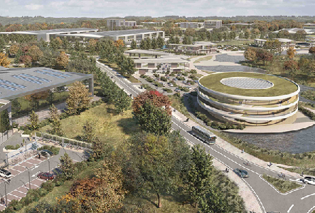 A 'real-life' graphic mock up of the Gravity hub in Somerset