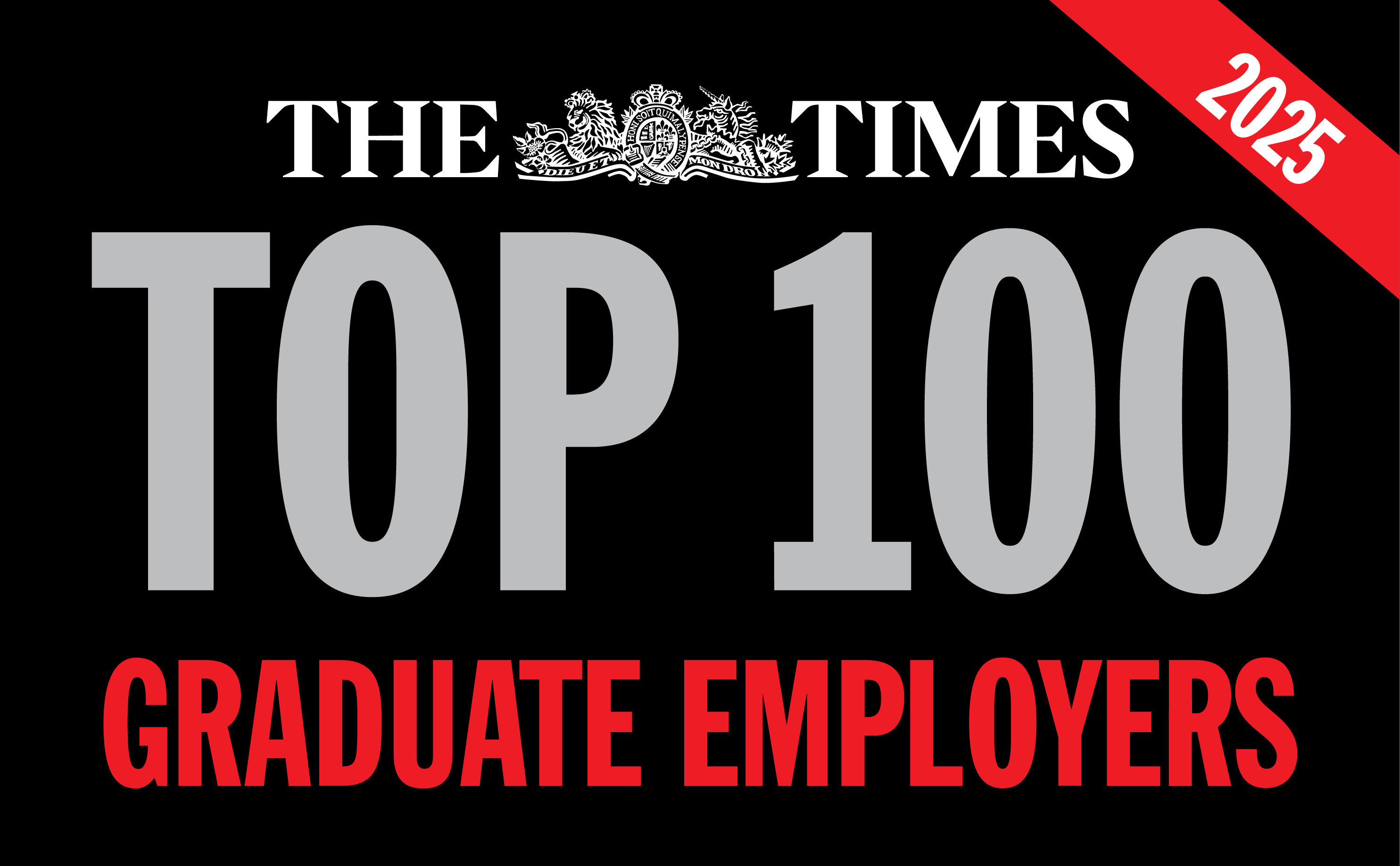 The times top 100 graduate employers 2025 logo