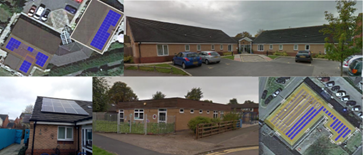 A selection of pictures of solar panels installed on houses