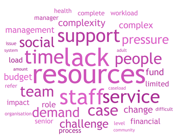 What is the biggest challenge you face at work - social workers