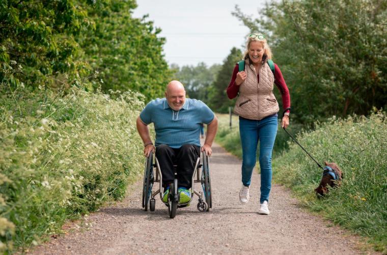 Using My Wheelchair on a Dog Walk