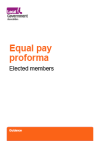 Front cover of document called Equal Pay Proforma – Chief Officers