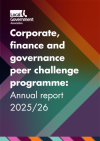 Text displayed: Corporate, finance and governance peer challenge programme: Annual report 2025/26