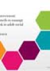 Sector led improvement: supporting councils to manage and mitigate risk in adult social care COVER