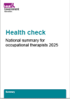 National summary for occupational therapists 2025 - thumbnail cover image