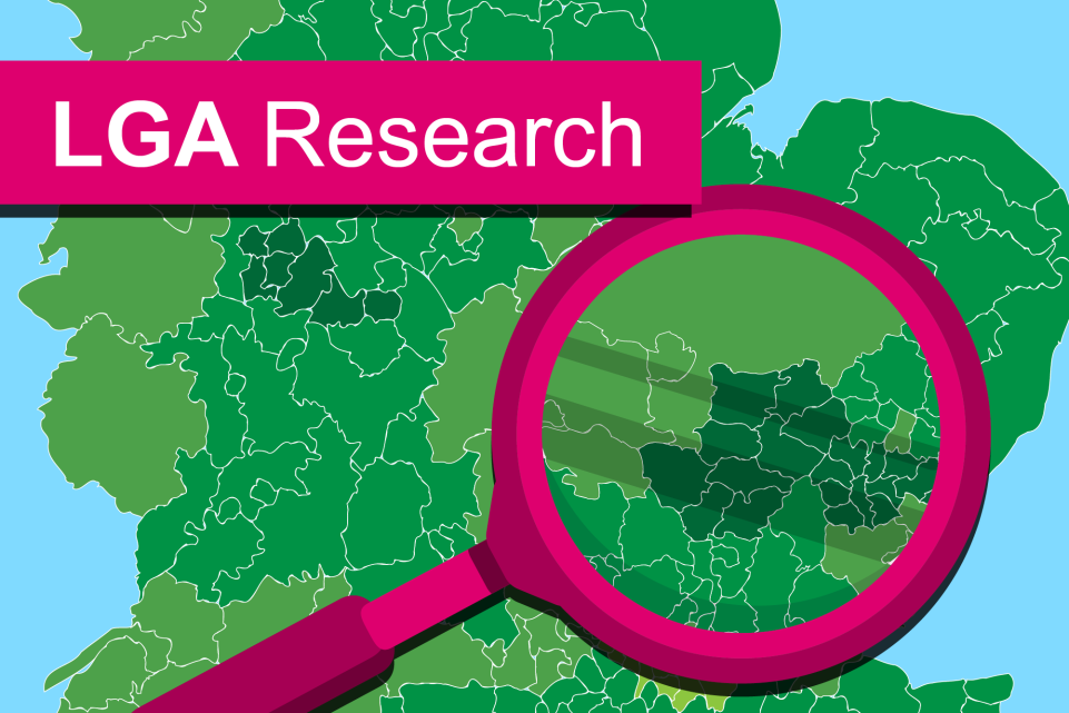 LGA research with magnifying glass on a green map