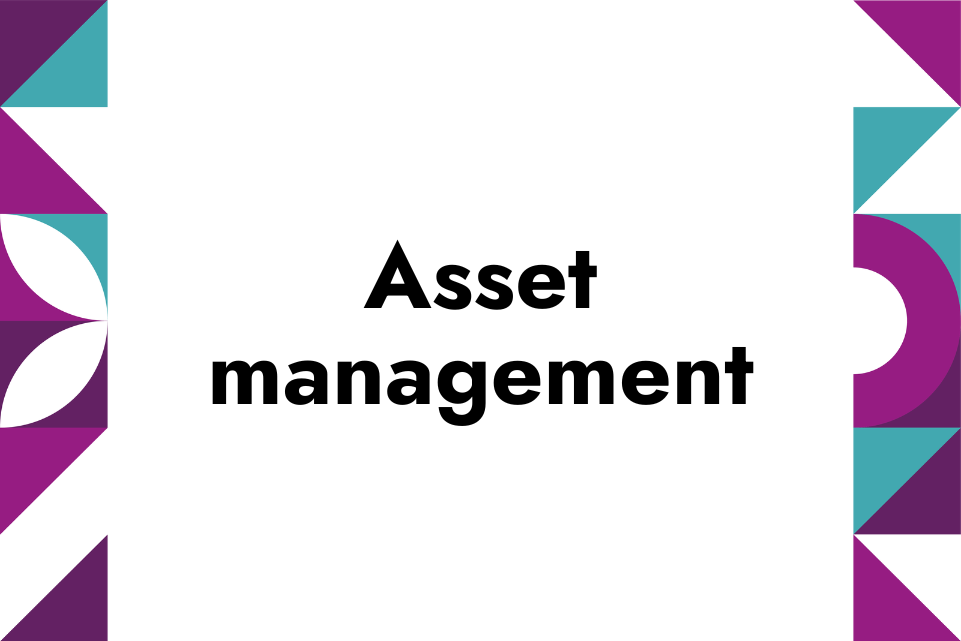 Asset management in bold black text