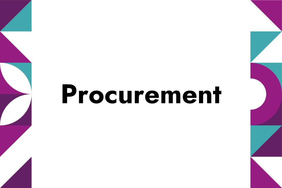 Procurement in bold black text