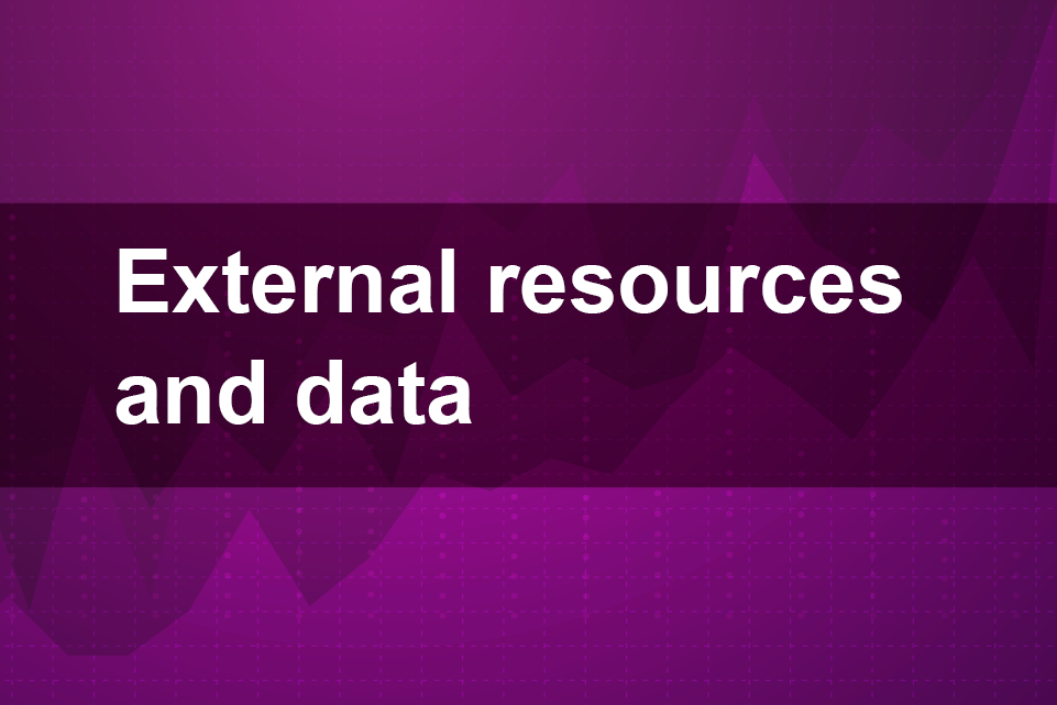 External resources and data