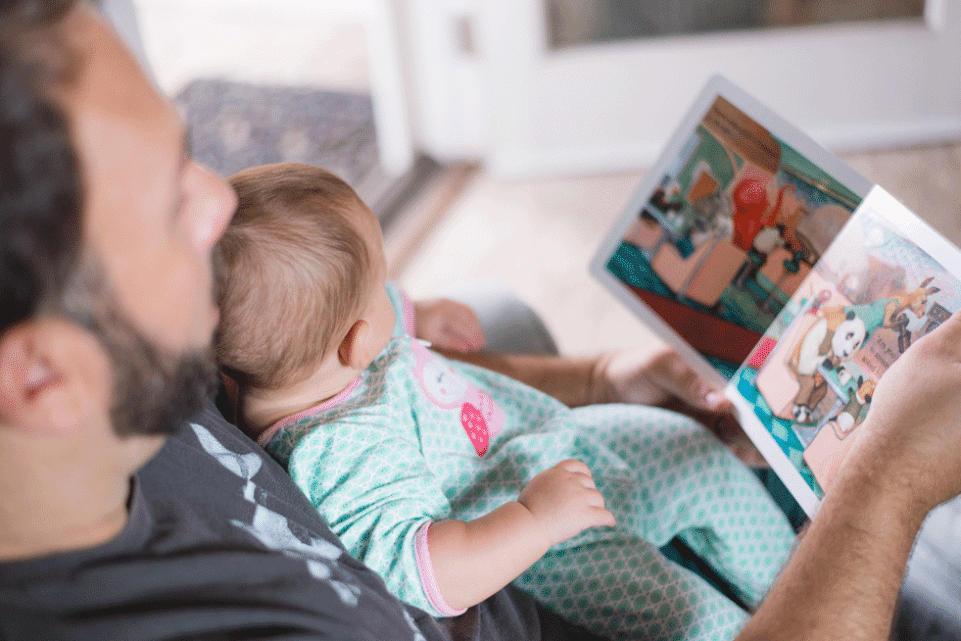 Father with baby