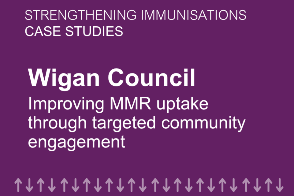 Improving MMR uptake through targeted community engagement Wigan Council